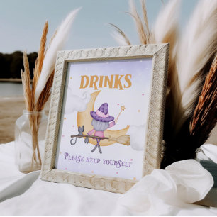Halloween Schattigee heks Verjaardag Drinken Bar S Poster