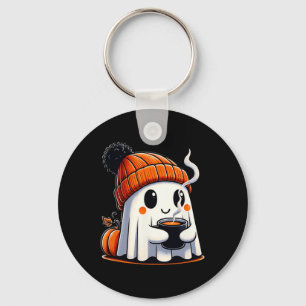 Halloween Schattigee Kawaii Ghost Drink Koffie Vro Sleutelhanger