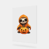 Halloween Schattigee Luiaard Classic T-shirt Acryl Bord (Hoek)