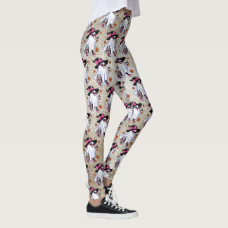 Halloween Schattigee stijlvolle heks spook koffiek Leggings