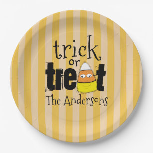 Halloween Schattigee Trick or treat Funny Candy Co Papieren Bordje