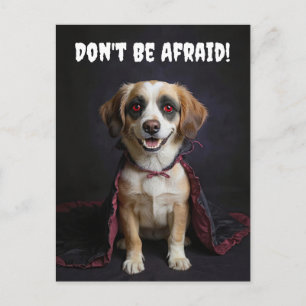 Halloween Schattigee Vampire Puppy Dog Funny Feestdagenkaart