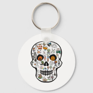 Halloween Schedel 67 2025  Sleutelhanger