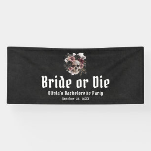 Halloween Schedel Bruid of Dood Vrijgezellenfeestj Spandoek