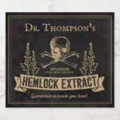 Halloween schedel Faux Bier Etiket (Enkel label)