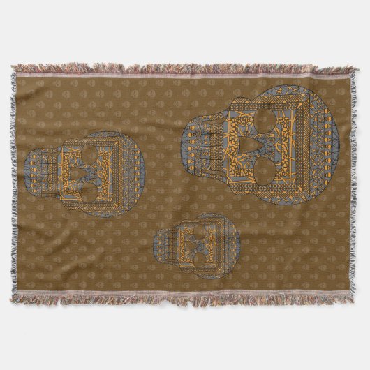 Halloween schedel gooien deken (Voorkant)