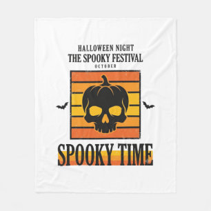 Halloween Schedel Griezelen Grappig Vintage Citaat Fleece Deken