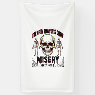 Halloween Schedel Griezelig En Creepy Vintage Verh Spandoek
