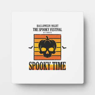 Halloween Schedel Griezelig Grappig Vintage Citaat Fotoplaat