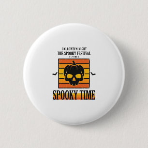 Halloween Schedel Griezelig Grappig Vintage Citaat Ronde Button 5,7 Cm