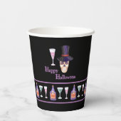 Halloween schedel met drankjes papier cup papieren bekers (Achterkant)
