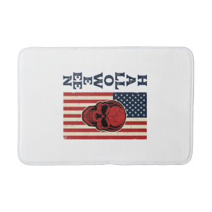 Halloween Schedel Patriottische Vintage Verschrikk Badmat