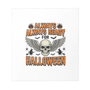 Halloween Schedel Shirt Vintage Gravure Griezeld Q Notitieblok