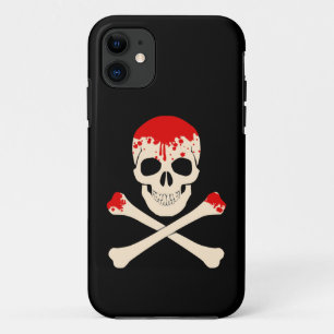 halloween schedelbeenderen bloederig skelet iPhone 11 hoesje