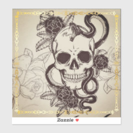 Halloween schedelpatroon sticker. sticker