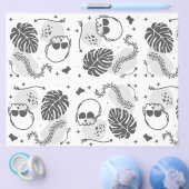 Halloween Schedels en Bladeren Scrapbook Papier  Flyer (Enkel)