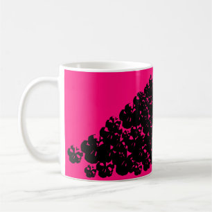 Halloween schedels stapel zwart neon roze magenta koffiemok