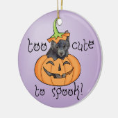 Halloween Schipperke Ceramic Ornament (Links)