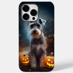 Halloween Schnauzer met pompoenen Case-Mate iPhone 14 Pro Max Hoesje