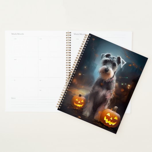 Halloween Schnauzer met pompoenen Planner (Display)