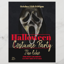 Halloween Schreeuw Horror Kostuum Feest Event Flye Flyer