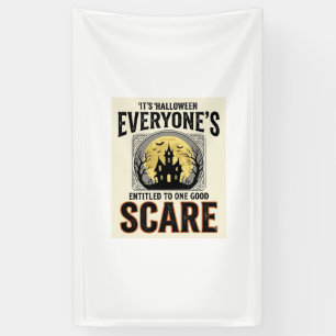 Halloween Schrik Iedereen Recht Griezelige Vintage Spandoek