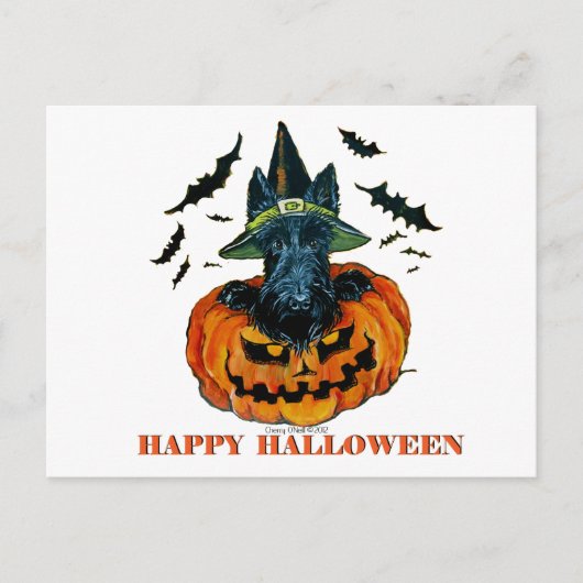 Halloween Scottie Briefkaart (Voorkant)