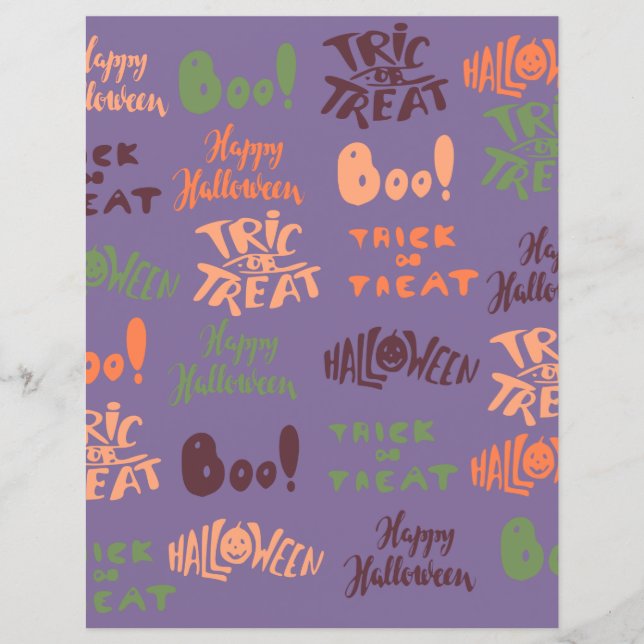 Halloween scrapbookpapier (Voorkant)