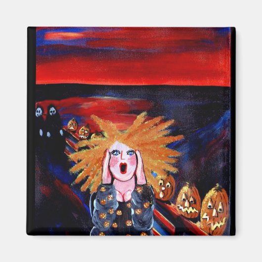 Halloween Scream Diva Magnet (Devant)