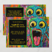 Halloween Scream-O-Rama Party Kaart (Voorkant / Achterkant)