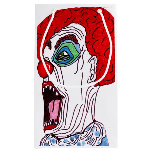HALLOWEEN SCREAMING CLOWN treat tas Klein Cadeauzakje (Achterkant)