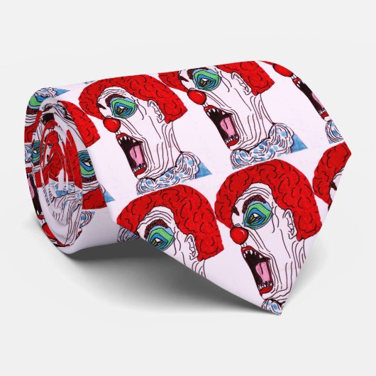 HALLOWEEN SCREAMING cravate CLOWN (Roulé)