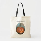 Halloween Screaming Jack O Lantern Pumpkin Pastel Tote Bag (Voorkant)