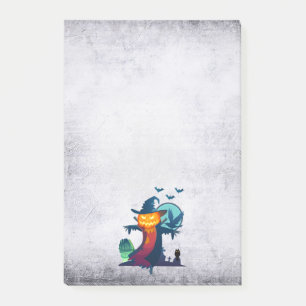 Halloween screcrow met vleermuizen en kippen post-it® notes