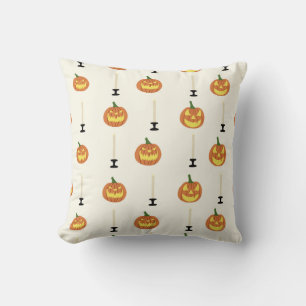 Halloween seamless pattern with pumpkins and candl kussen