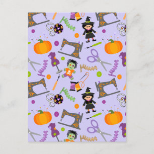 Halloween Seamstress Seamress Notions Briefkaart