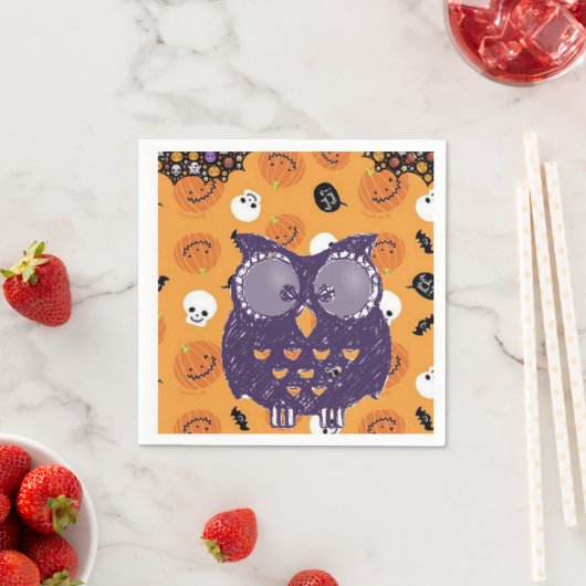 Halloween serviettes en papier (En situation)