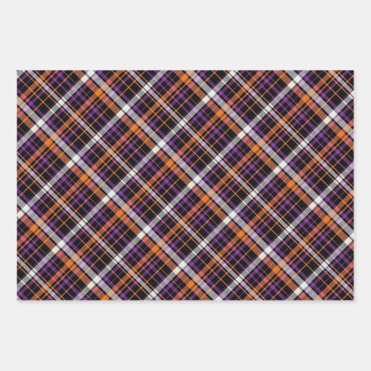 Halloween Set 2: Bat & Two Plaid Patterns Inpakpapier Vel (Voorkant 2)
