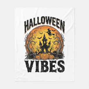 Halloween Sfeer Vintage Geheime Maan Shirt Ontwerp Fleece Deken