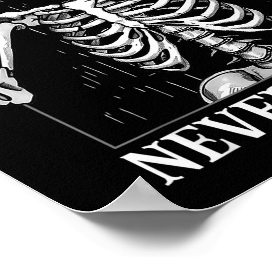 Halloween Shaka Hand Sign Never Better Skeleton Fu Poster (Hoek)