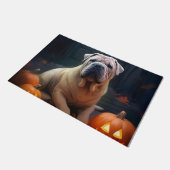 Halloween Shar Pei met pompoenen eng Deurmat (Schuin)