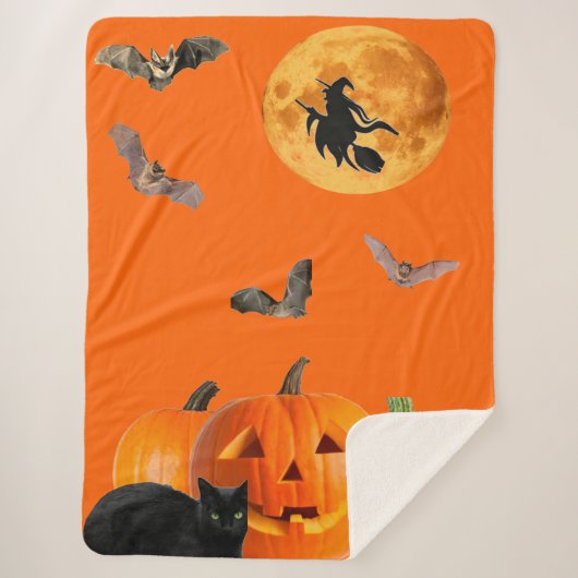 Halloween Sherpa Blanket Sherpa Deken (Voorkant)