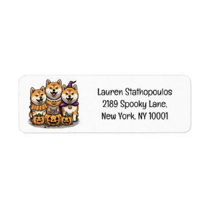 Halloween Shiba Inu Dogs Etiket