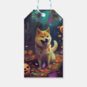 Halloween Shiba Inu met pompoenen eng Cadeaulabel (Voorkant)