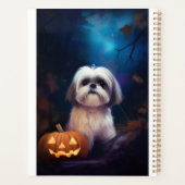 Halloween Shih Tzu Avec La Peur Citrouille (Dos)