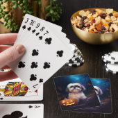 Halloween Shih Tzu met pompoenen eng Pokerkaarten (Insitu)
