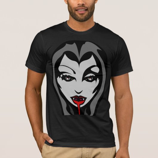 Halloween Shirt Spooky Vampire Unisex Shirt T-shir (Voorkant)