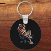 Halloween Shirts Skeleton Gamer Video Gaming Boys Sleutelhanger (Voorkant)