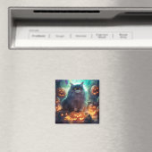 Halloween Siberische kat met pompoenen eng Magneet (Insitu (Vaatwasser))