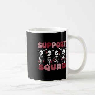 Halloween Sickle Cell Squad Grappig Skelet Burgund Koffiemok